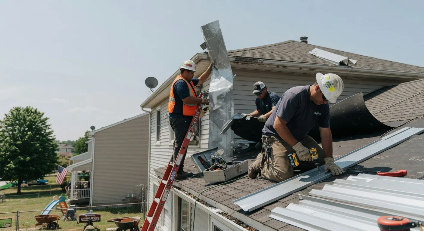 Storm Damage Metal Roof Repair in Hartford, NY